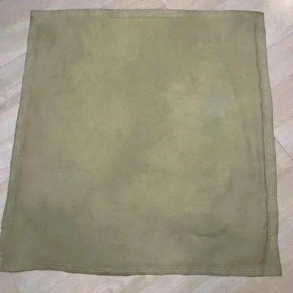 Set/2 Pottery Barn Faux Tan Suede Pillow Euro 26x26 Square - Picture 1 of 9